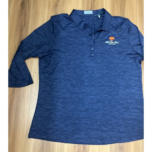 CALLAWAY Women’s Opti-Dri L/S Polo Shirt South Padre Island Golf Club Blue XL - Picture 2 of 11